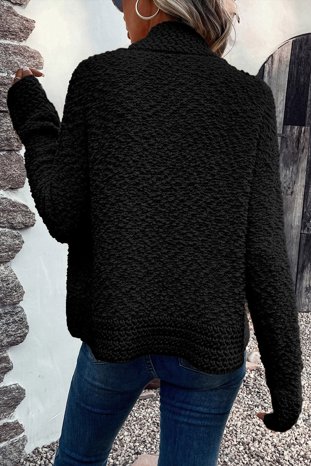 black cardigan knit for sale